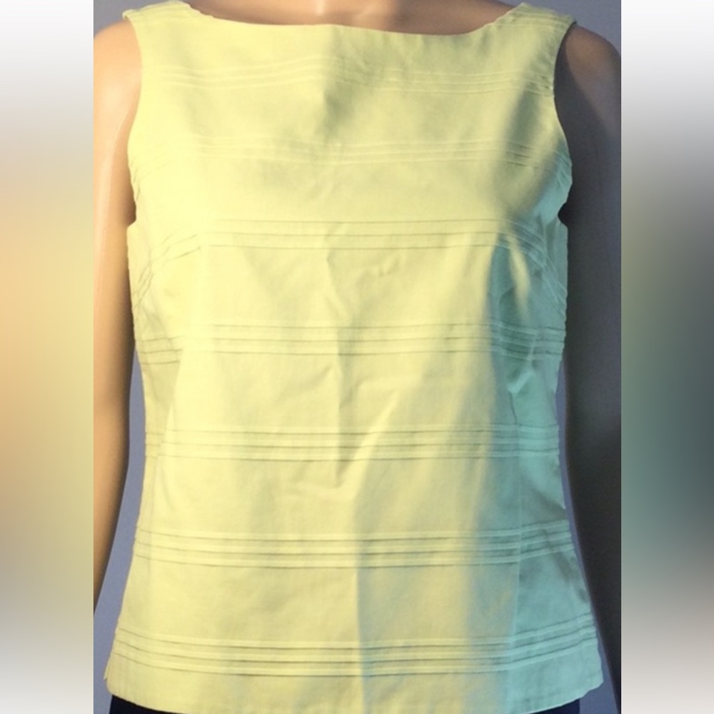 Talbots Lime Green Sleeveless TOP NWOT Size 12